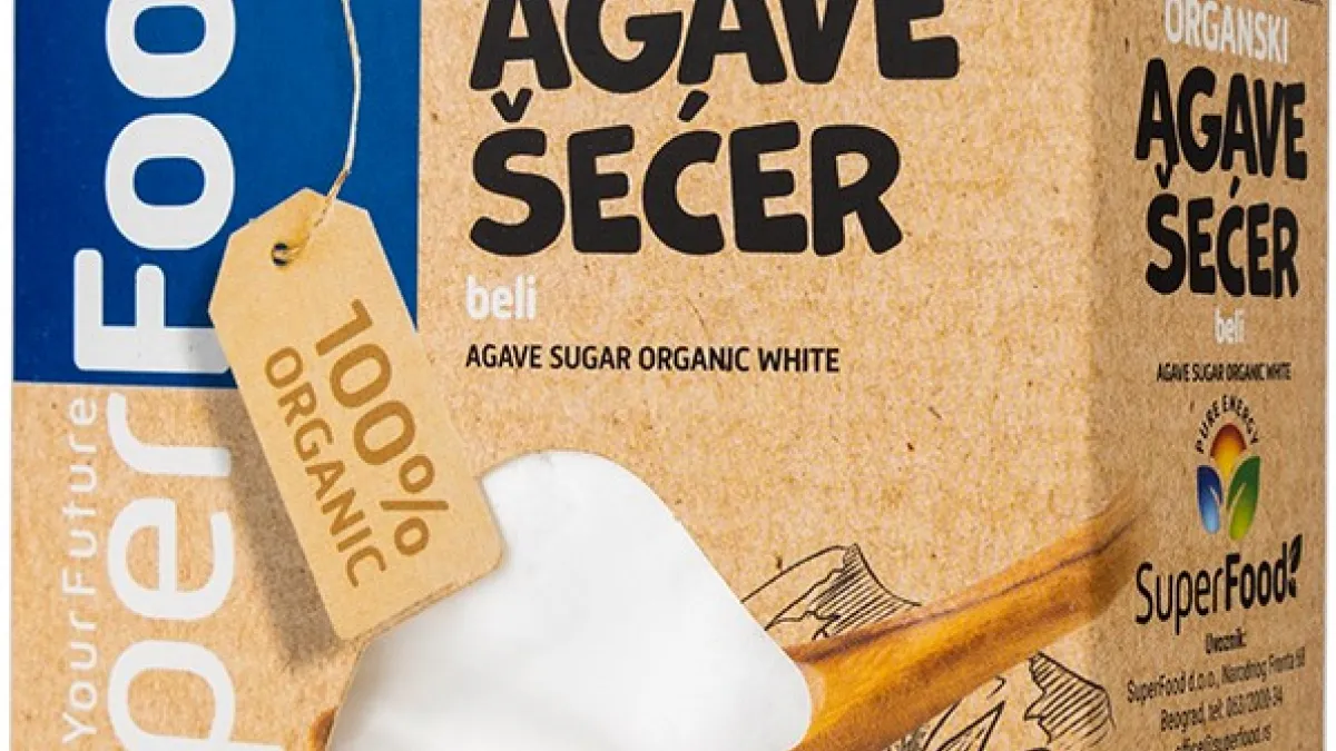 Agave secer organski 300g beli side