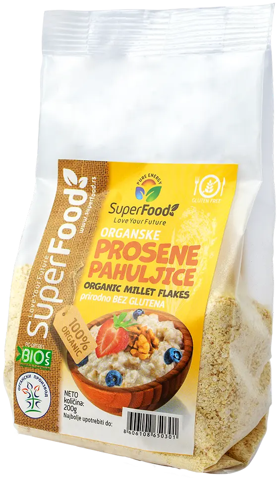 Prosene pahuljice organske 200g side isolated