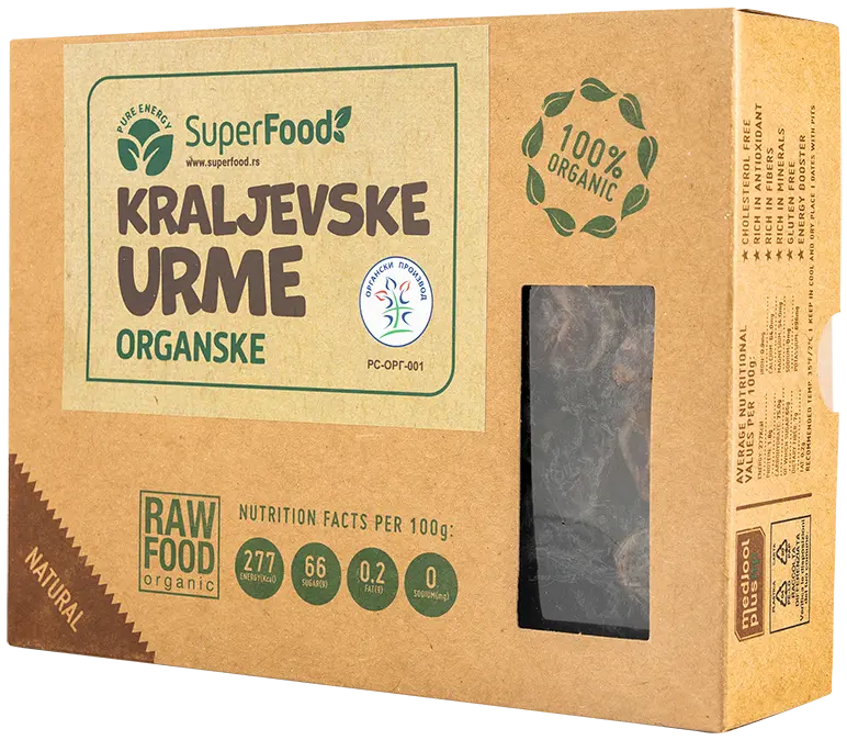 Kraljevske urme organske 500g side isolated