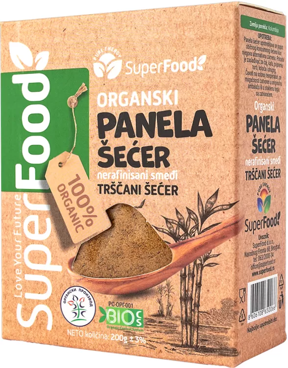Panela trscani secer organski 200g superfood doo side isolated