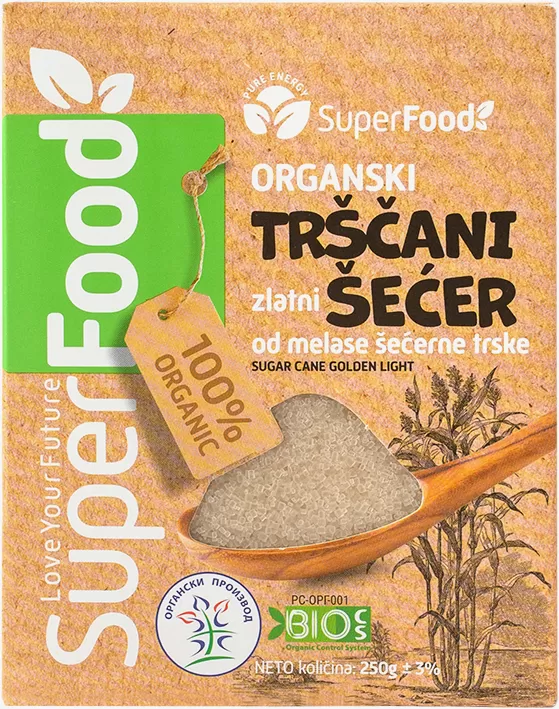 Trscani secer organski 250g superfood doo front isolated