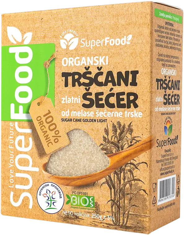 Trscani secer organski 250g side isolated superfood doo