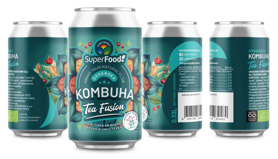 Superfood kombuha tea fusion