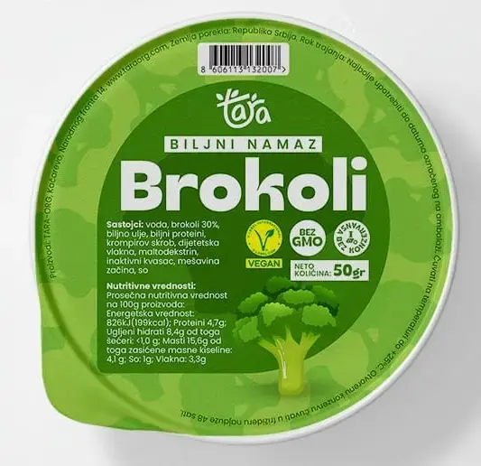Brokoli biljni namaz   tara   superfood doo front