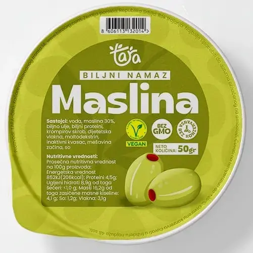 Maslina biljni namaz   tara   superfood doo front