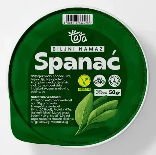 Spanac biljni namaz   tara   superfood doo front 0
